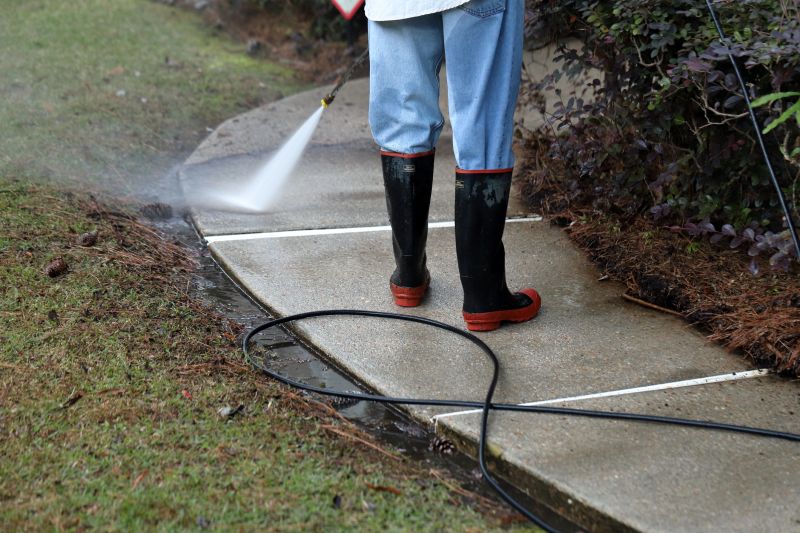 High-Pressure Cleaning of Sidewalks